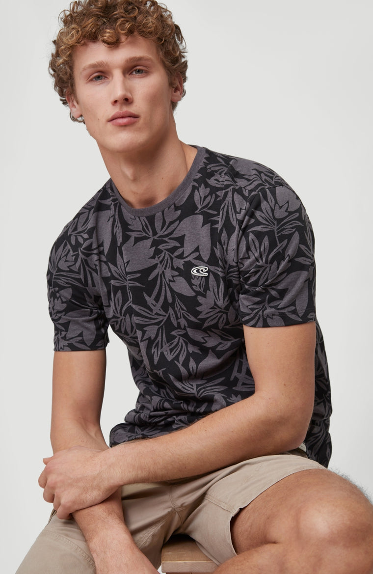 Cal Floral T-Shirt | Asphalt - A
