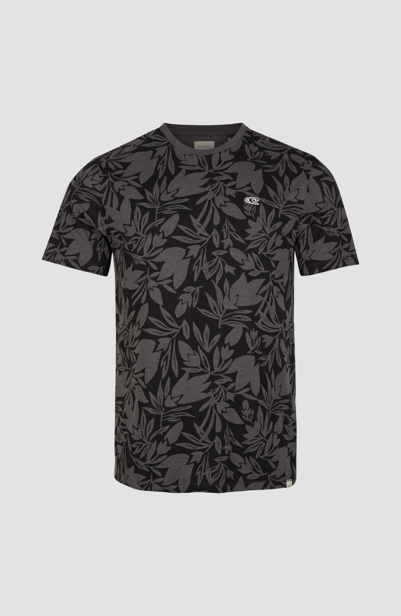 Cal Floral T-Shirt | Asphalt - A