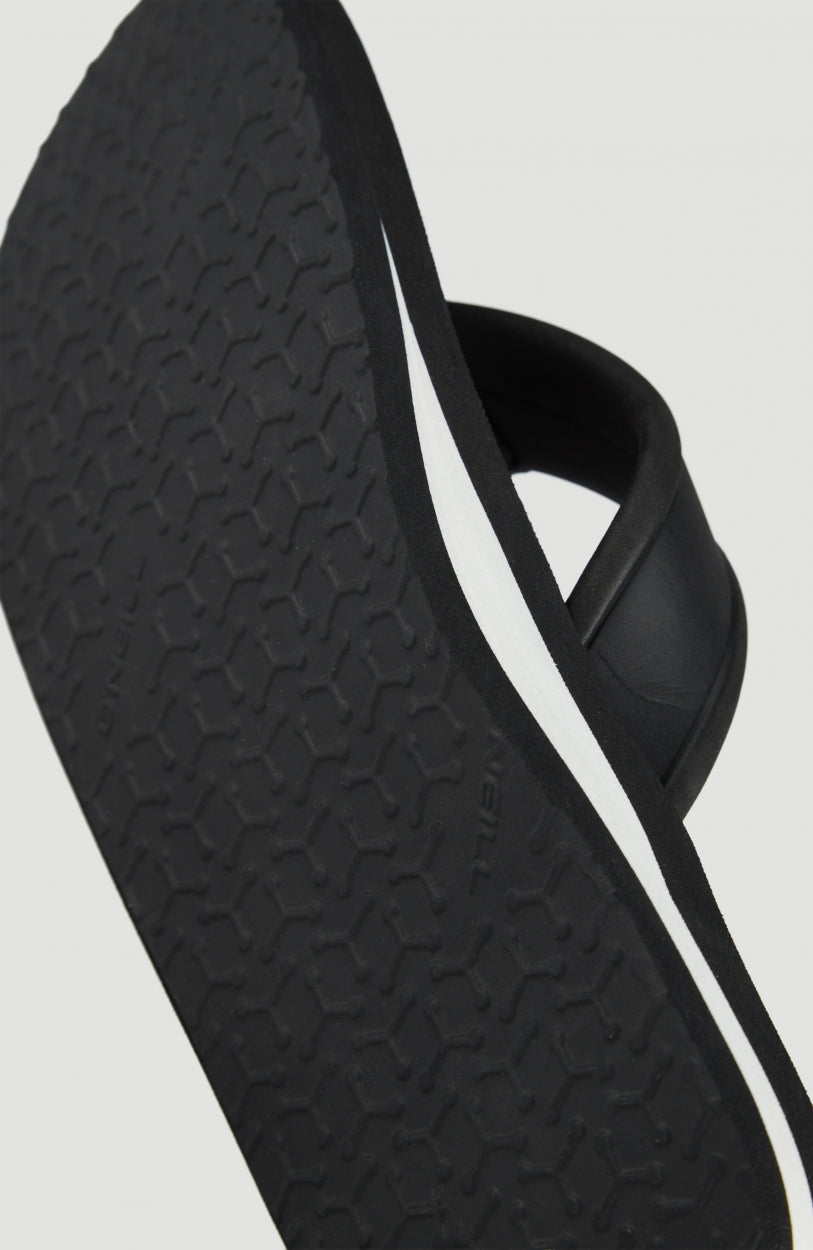 Arch Graphic Sandals | Black With White