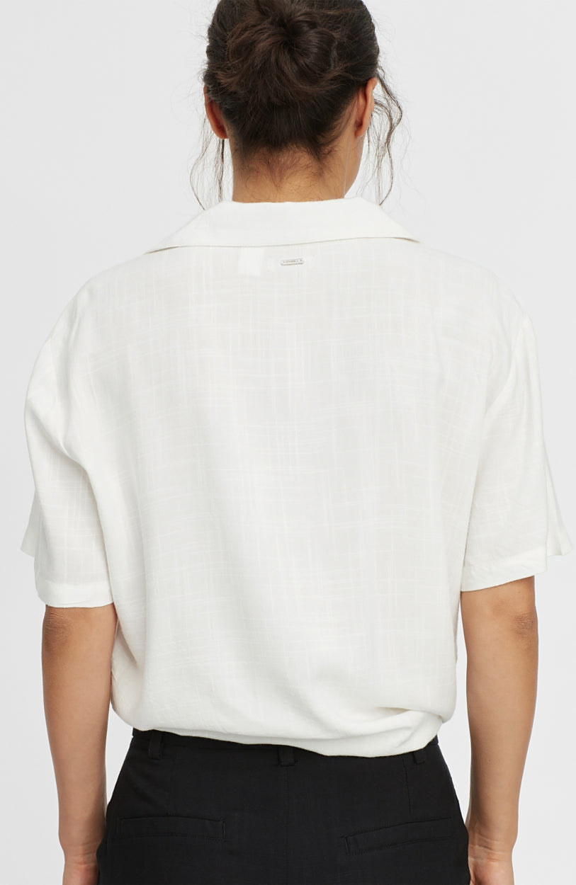 Cali Woven Shirt Shortsleeve | Powder White