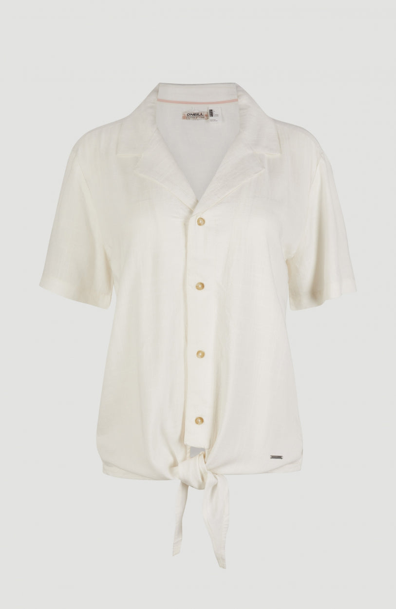 Cali Woven Shirt Shortsleeve | Powder White