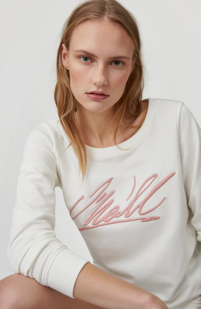 Cali Crew Sweatshirt | Powder White