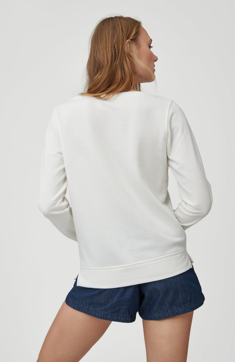 Cali Crew Sweatshirt | Powder White