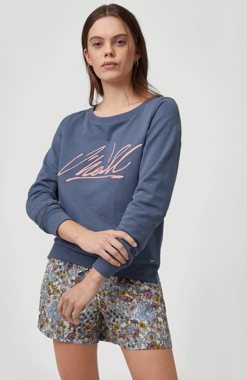 Cali Crew Sweatshirt | Dusty Blue -A