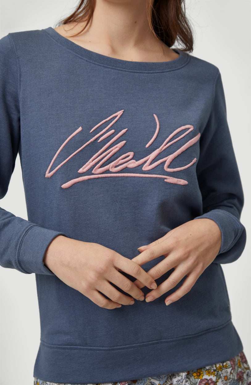 Cali Crew Sweatshirt | Dusty Blue -A