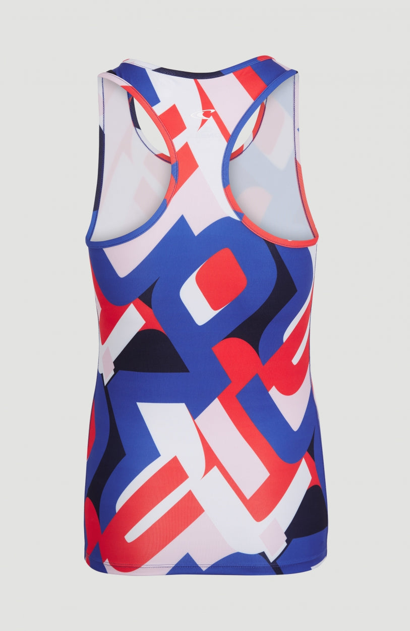 Active Tanktop | Blue With Red