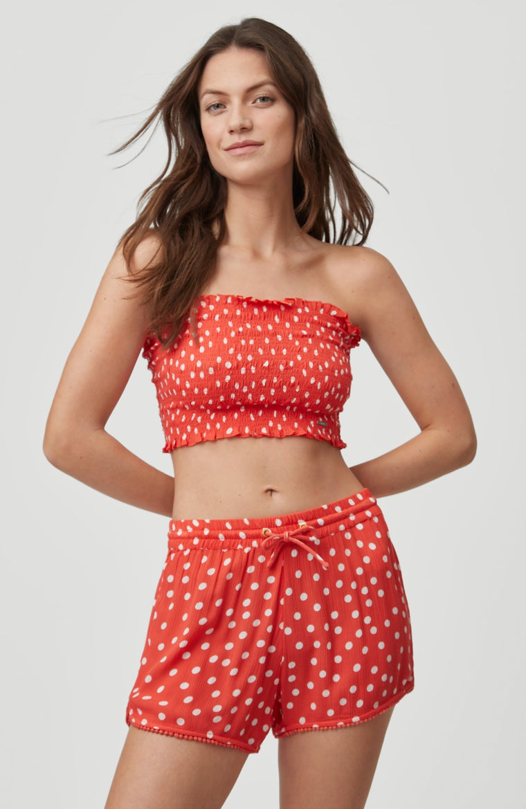 Beach Foundation Bandeau | Red With White