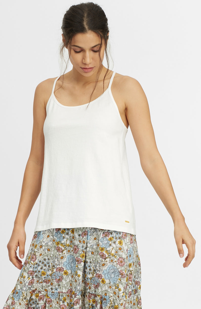 Ava Beach Tanktop | Powder White