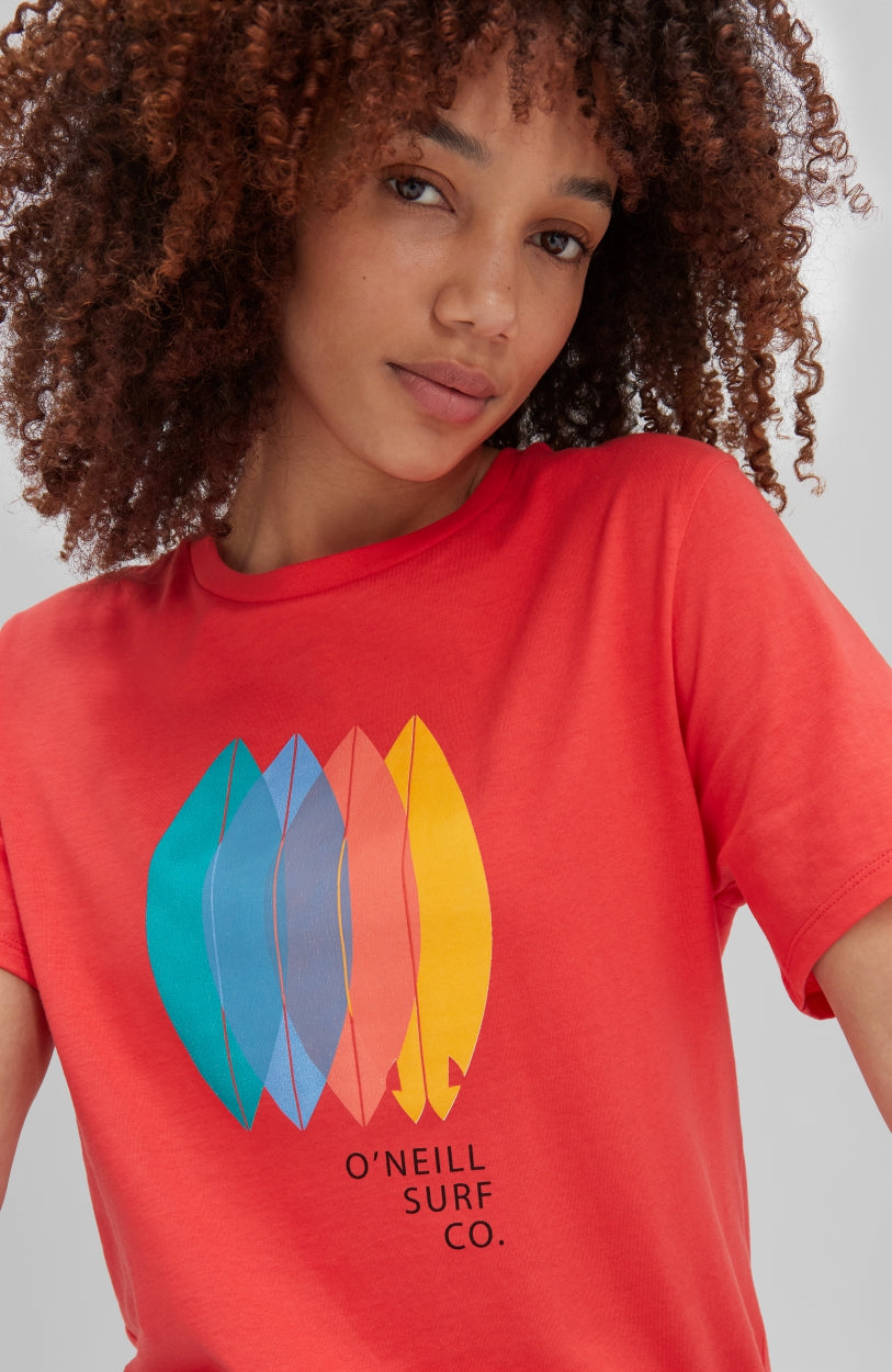 Surfboard T-Shirt | Cayenne Coral