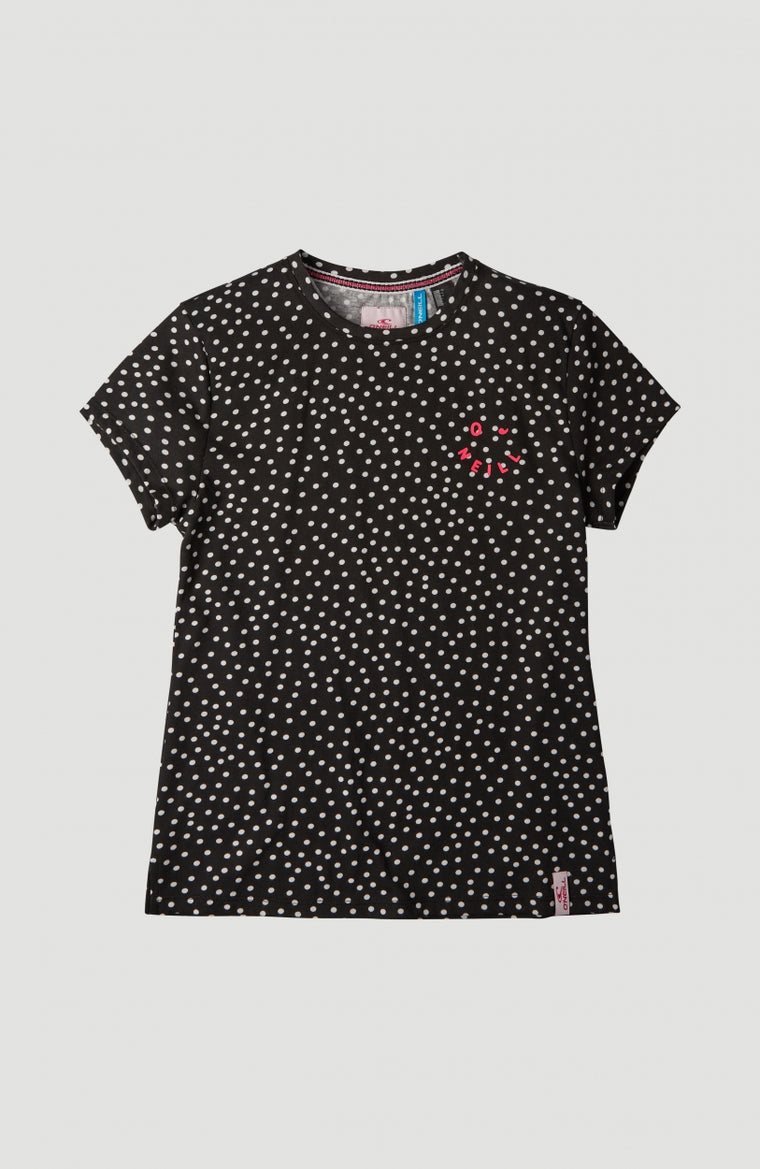 Cali Print Shortsleeve T-Shirt | Black With White