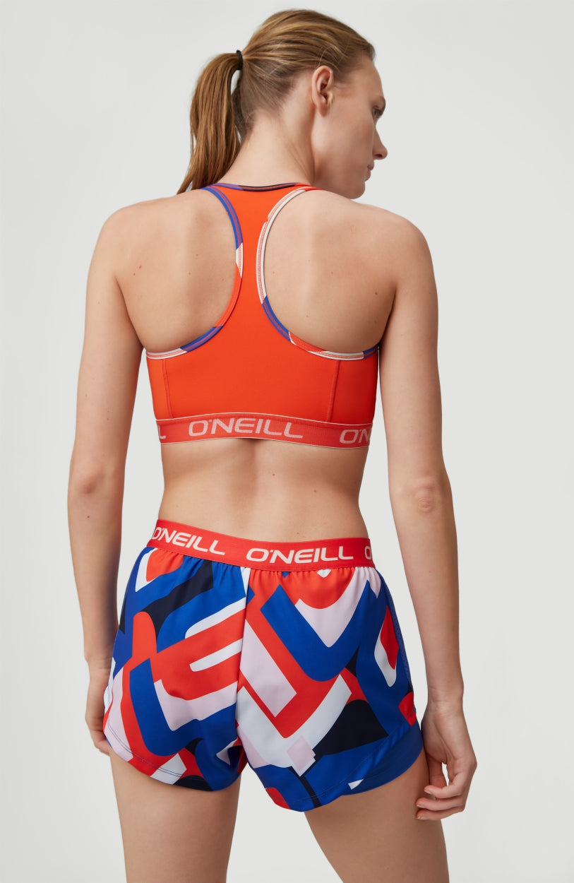 Athleisure Shorts | Blue With Red