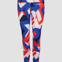 Active Legging | Blue With Red