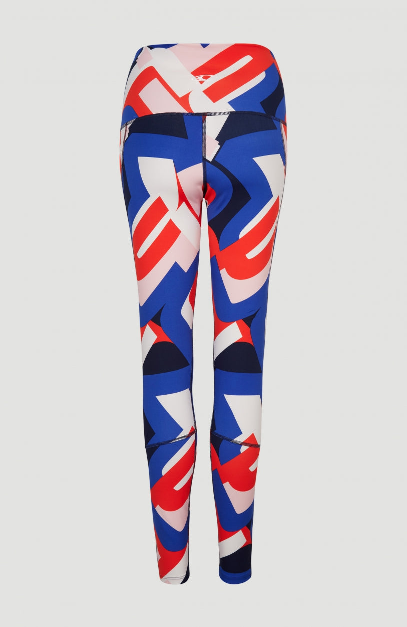 Active Legging | Blue With Red