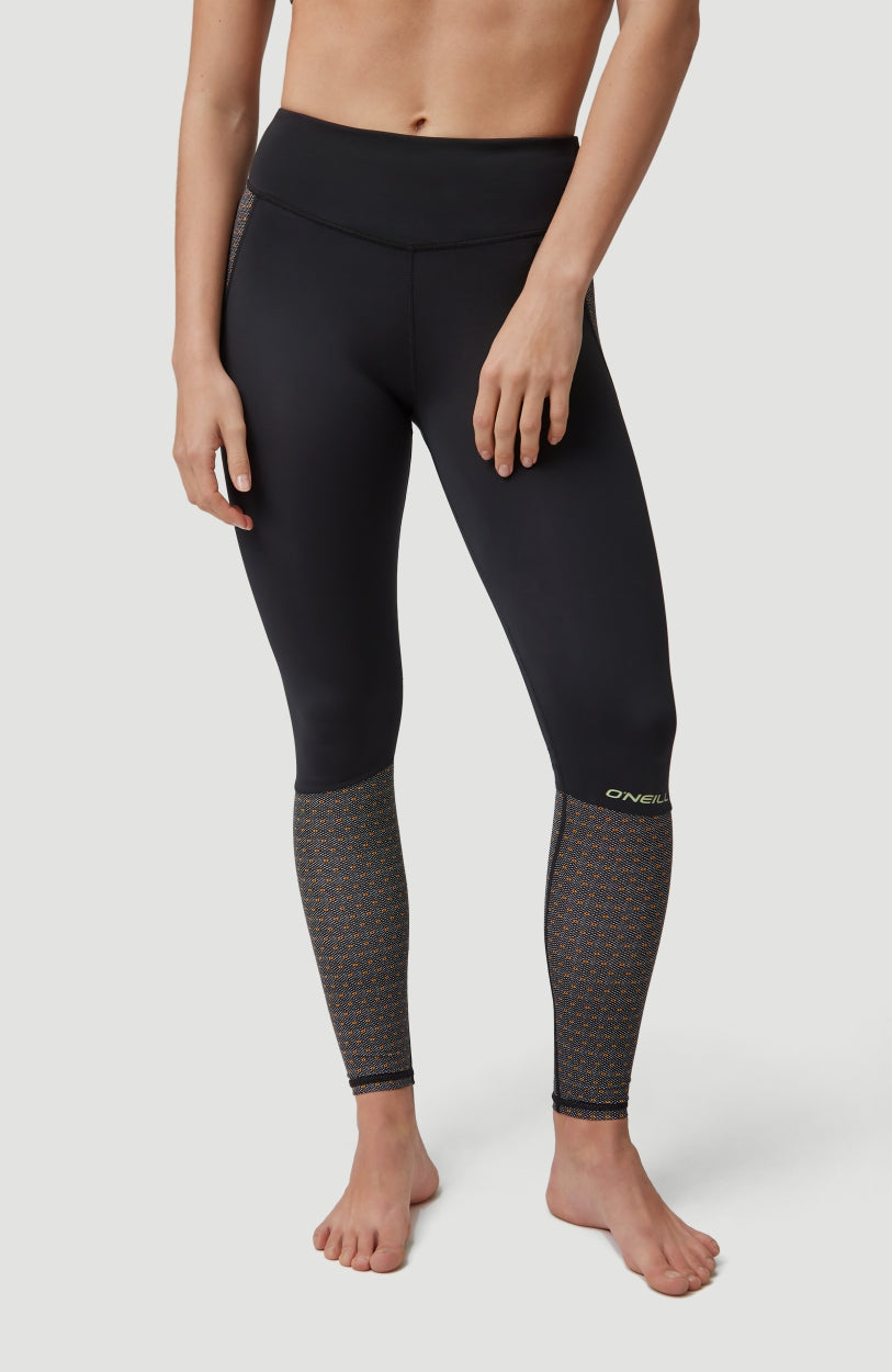 Anglet Surf Legging | Black With Yellow 1