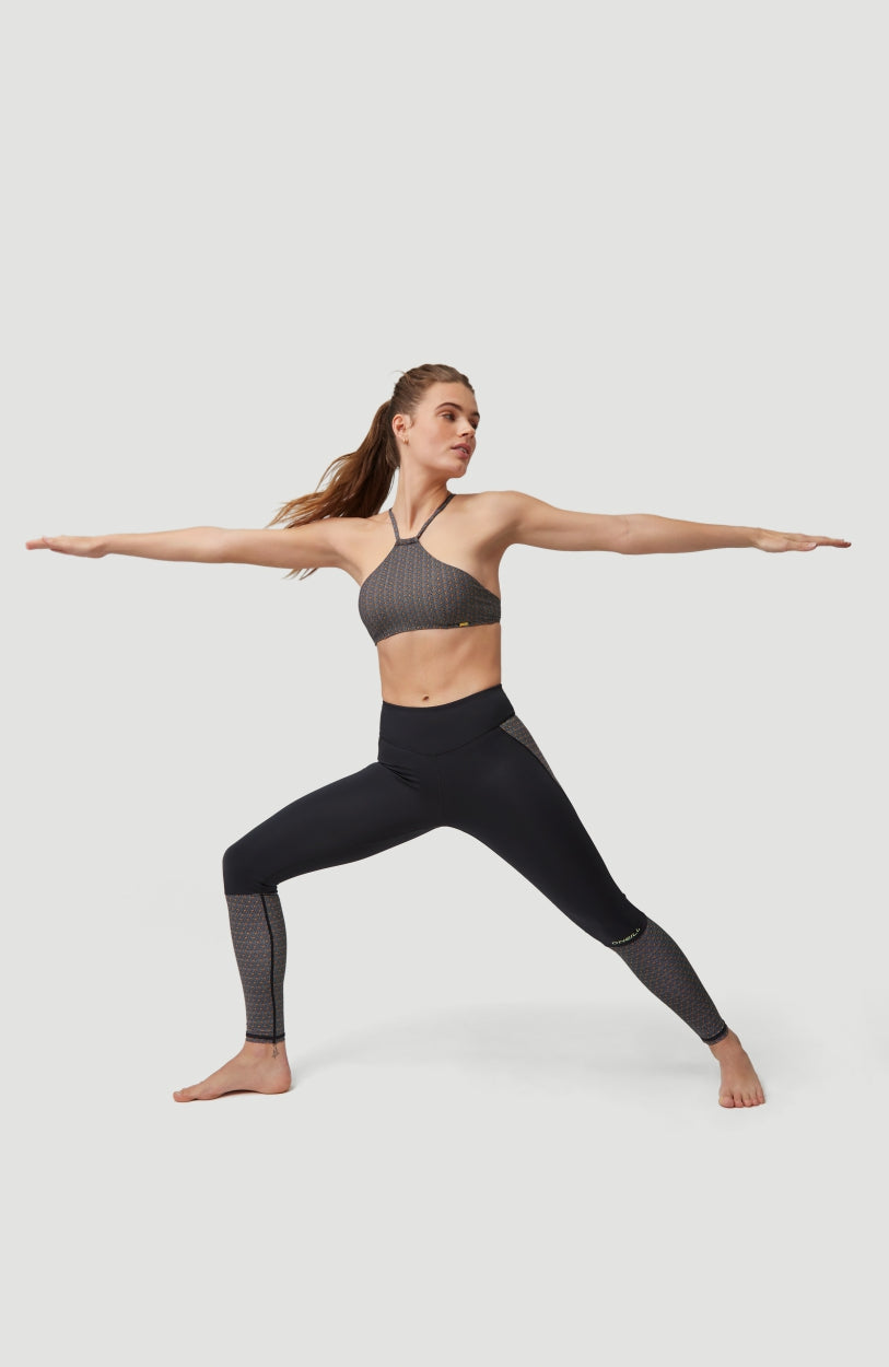 Anglet Surf Legging | Black With Yellow 1