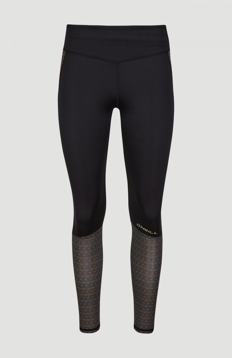Anglet Surf Legging | Black With Yellow 1