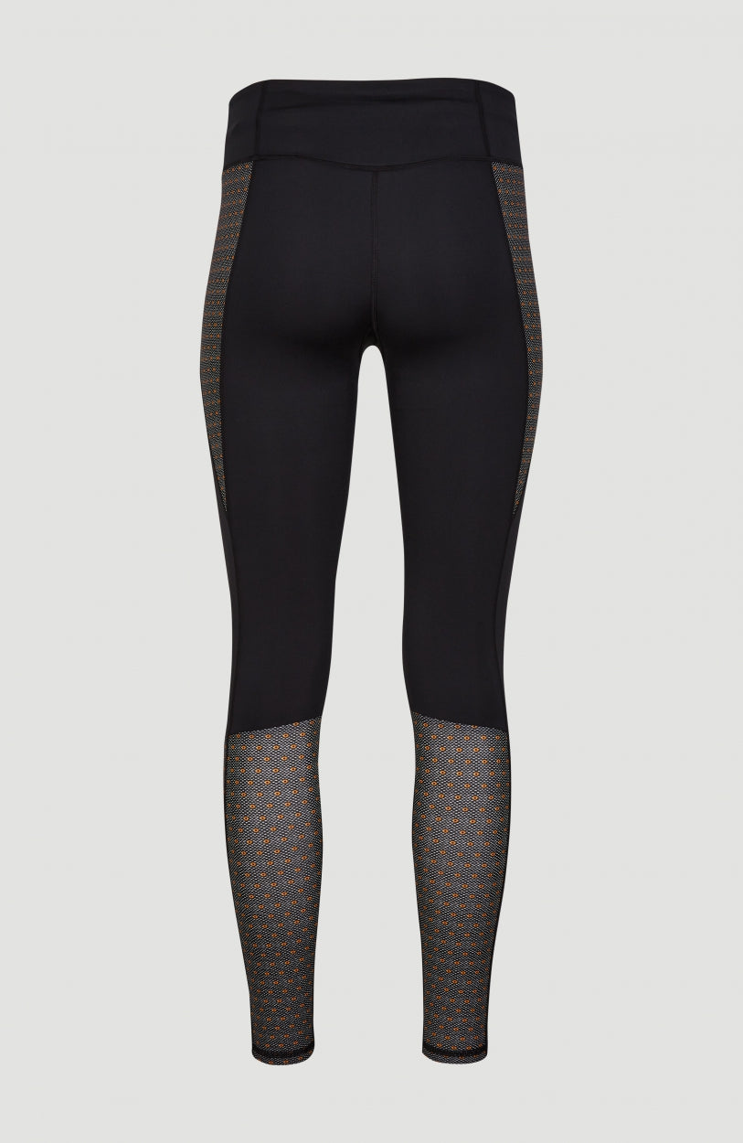 Anglet Surf Legging | Black With Yellow 1