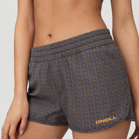 Anglet Board Short All Over Print | Black With Yellow 1