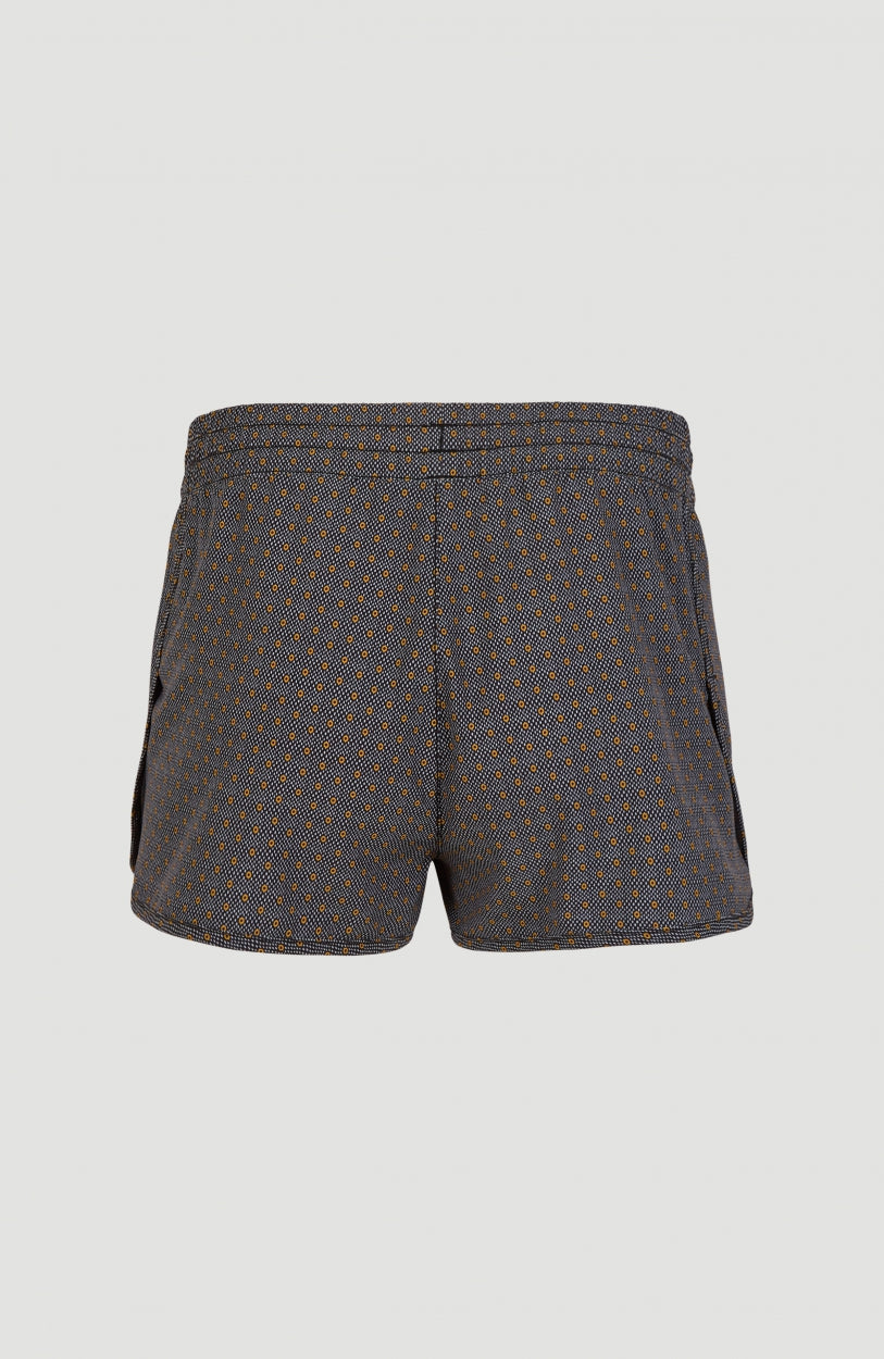 Anglet Board Short All Over Print | Black With Yellow 1