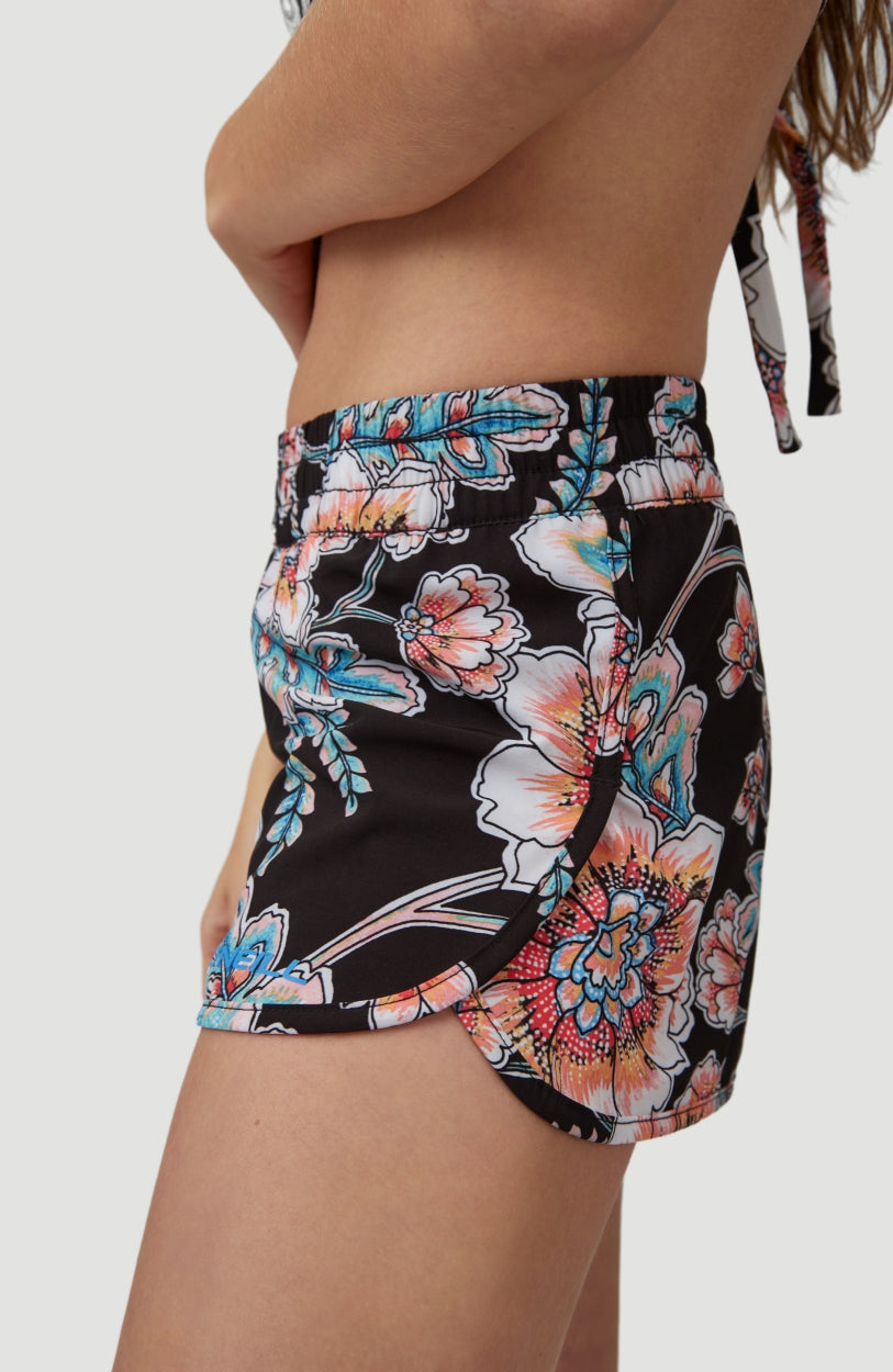 Anglet Board Short All Over Print | Black With Red