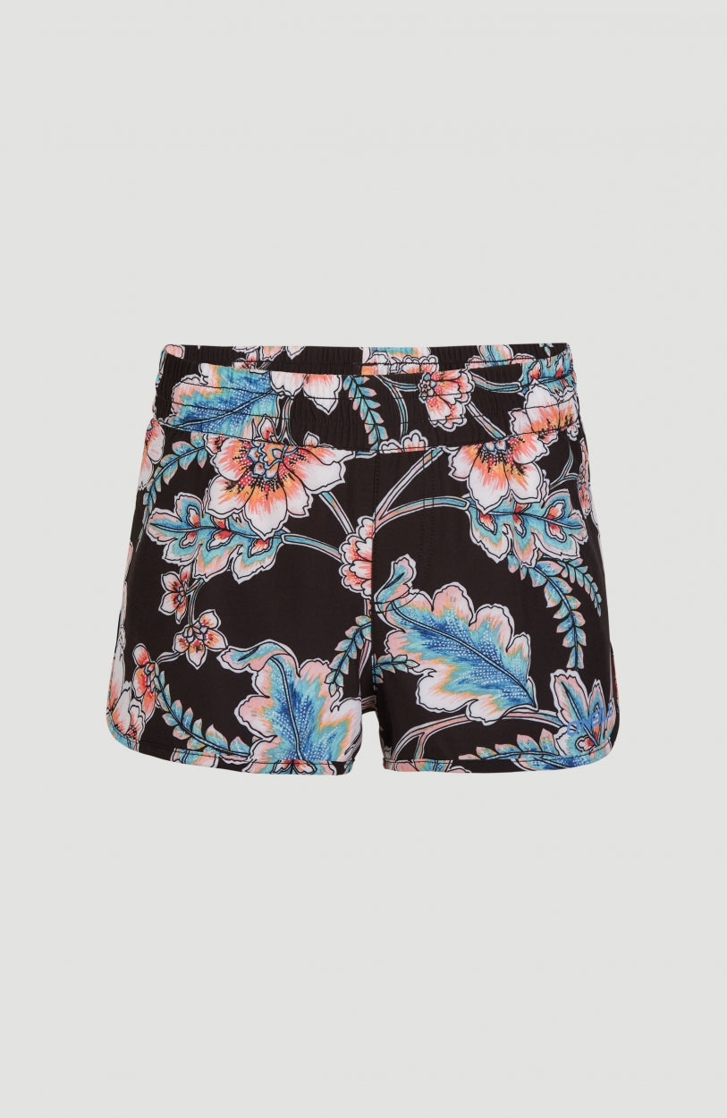 Anglet Board Short All Over Print | Black With Red