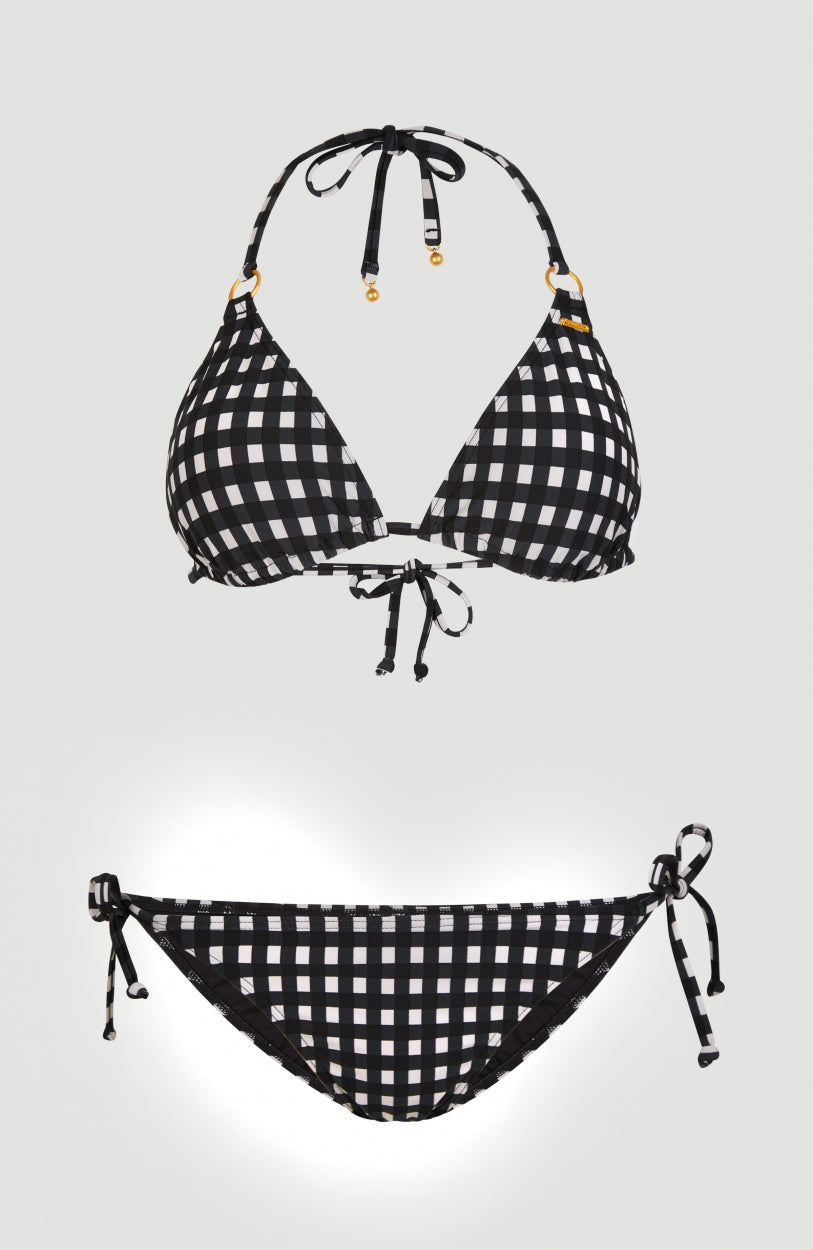 Capri Bondey Bikini Set | Black With White 1