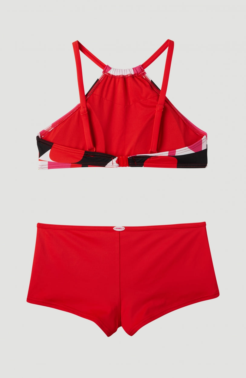 Cali Holiday Bikini Set | Red With Pink or Purple