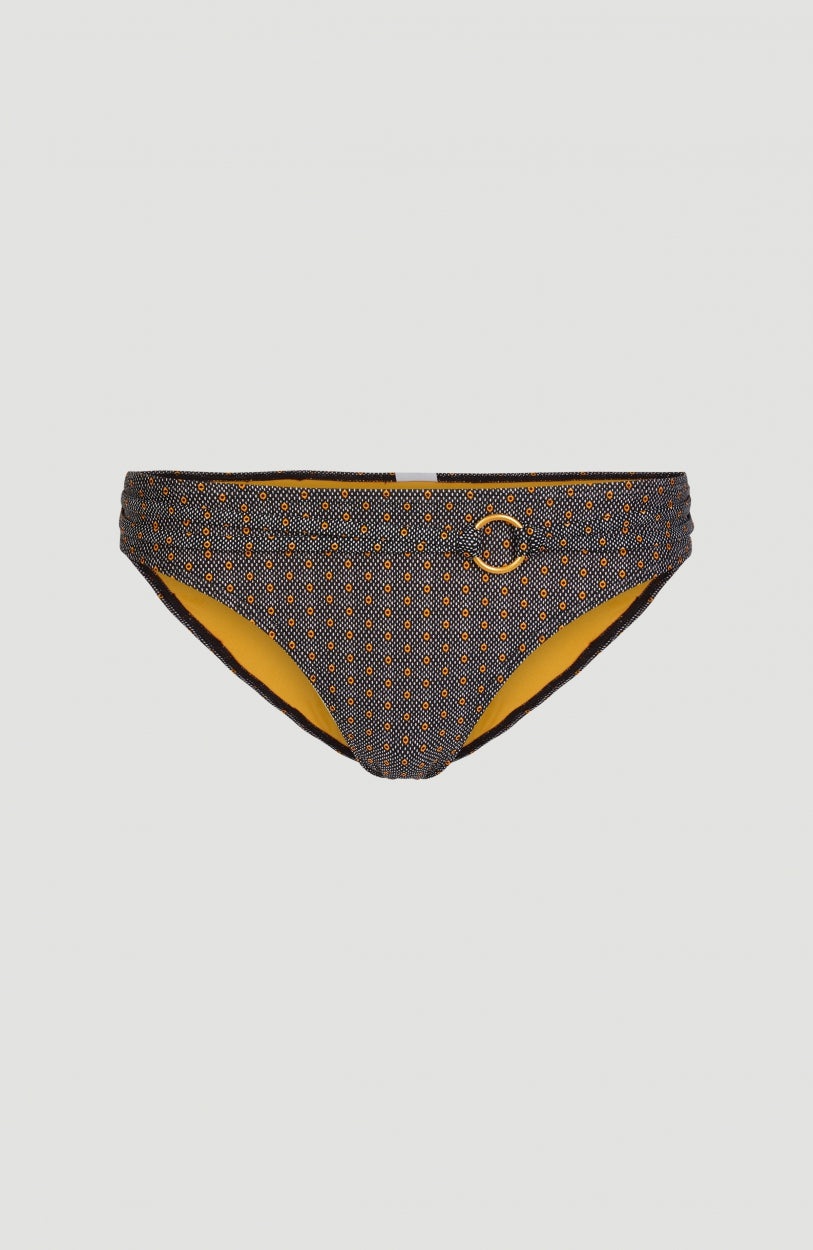 Cruz Bikini Bottom | Black With Yellow 1