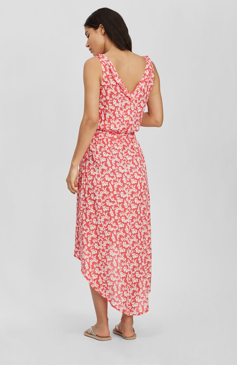 Cali Midi Dress | Red With Pink or Purple