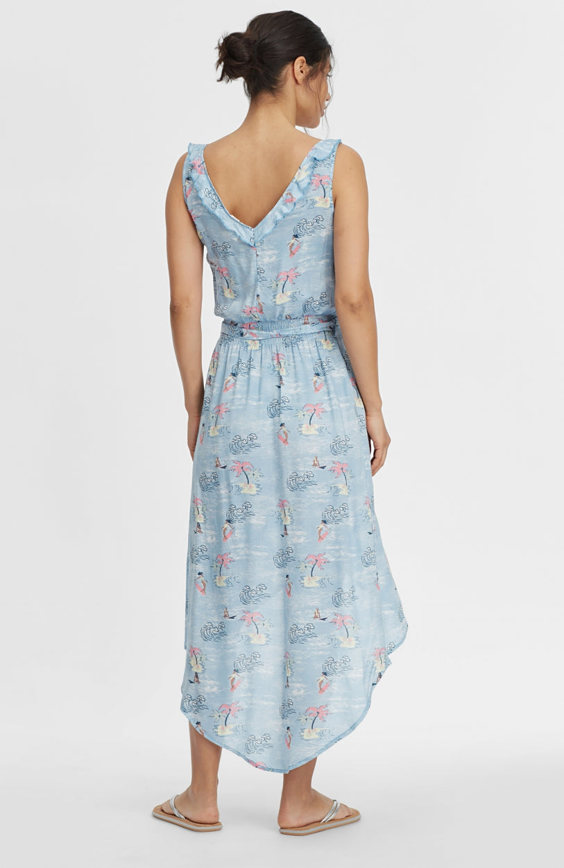 Cali Midi Dress | Blue With Pink or Purple