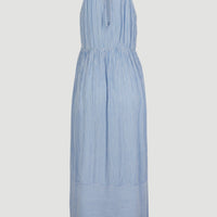 All Over Print Midi Dress | Blue With White