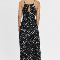 All Over Print Midi Dress | Black With White