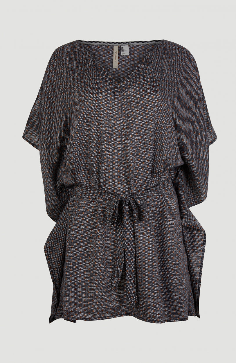 Beach Cover Up | Black With Yellow 1