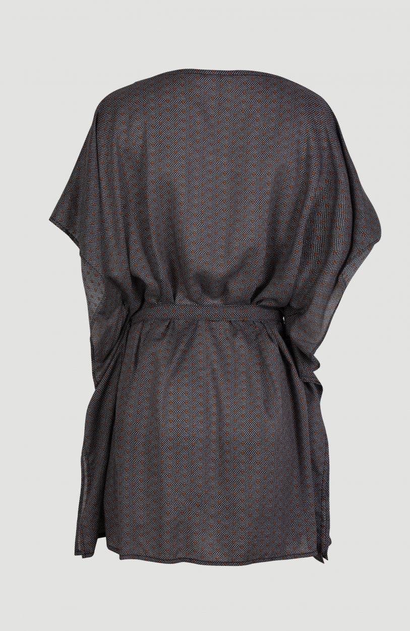 Beach Cover Up | Black With Yellow 1