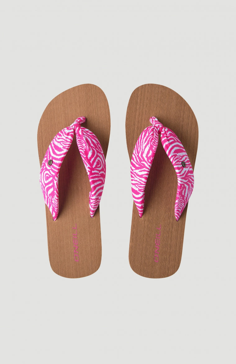 Ditsy Sun Sandals | Pink or Purple With White
