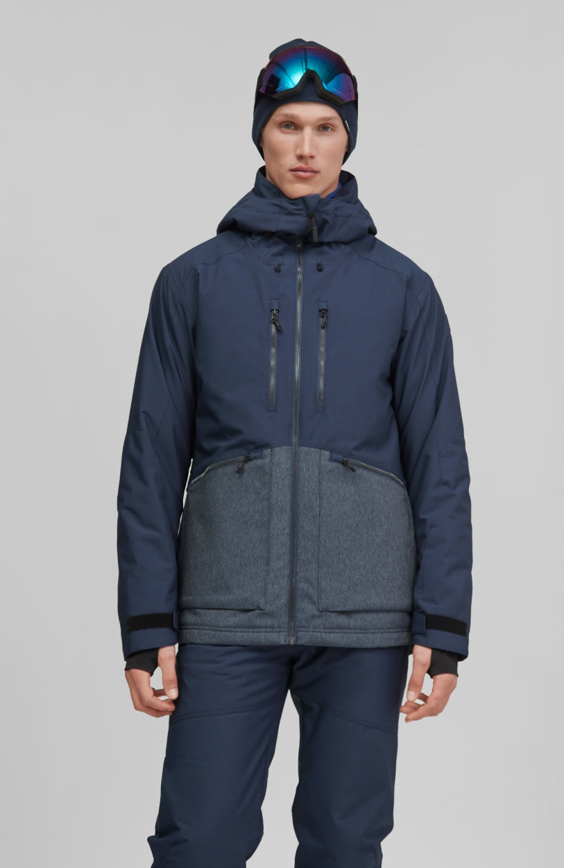 Texture Snow Jacket | Ink Blue -A