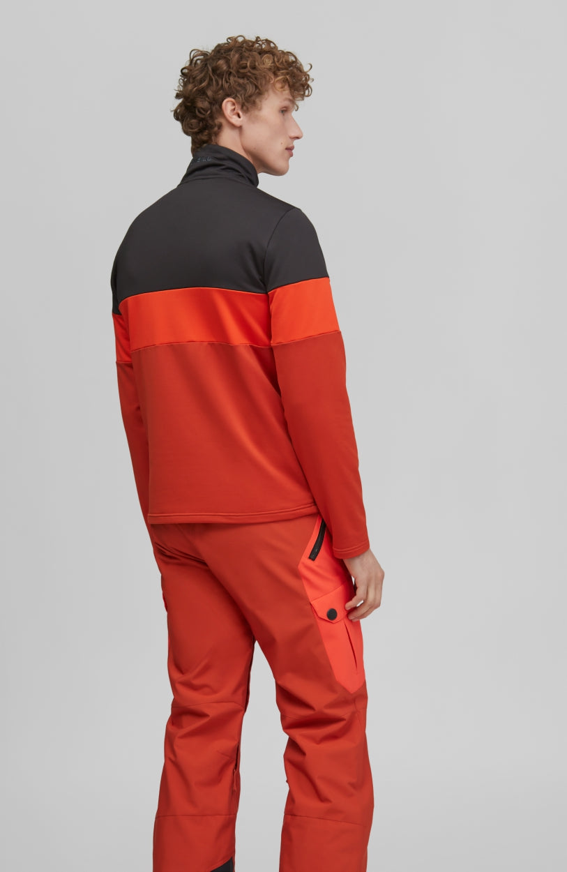 Clime Colorblock Fleece | Cherry Tomato -A