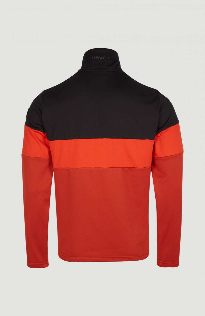 Clime Colorblock Fleece | Cherry Tomato -A