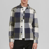Utility Flannel Check Shirt | Blue Print - A