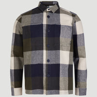 Utility Flannel Check Shirt | Blue Print - A