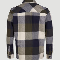 Utility Flannel Check Shirt | Blue Print - A