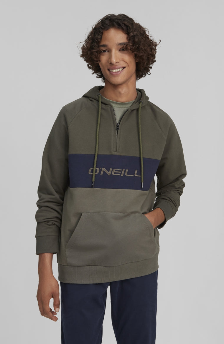 Blocked Anorak Hoodie | Forest Night -A