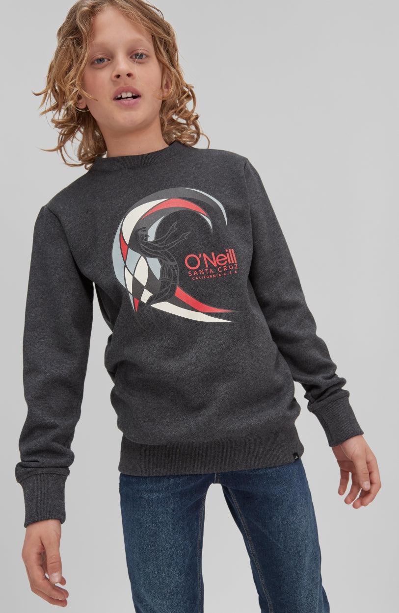 Circle Surfer Crew Sweatshirt | Dark Grey Melee -A