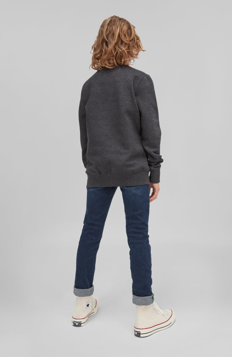 Circle Surfer Crew Sweatshirt | Dark Grey Melee -A