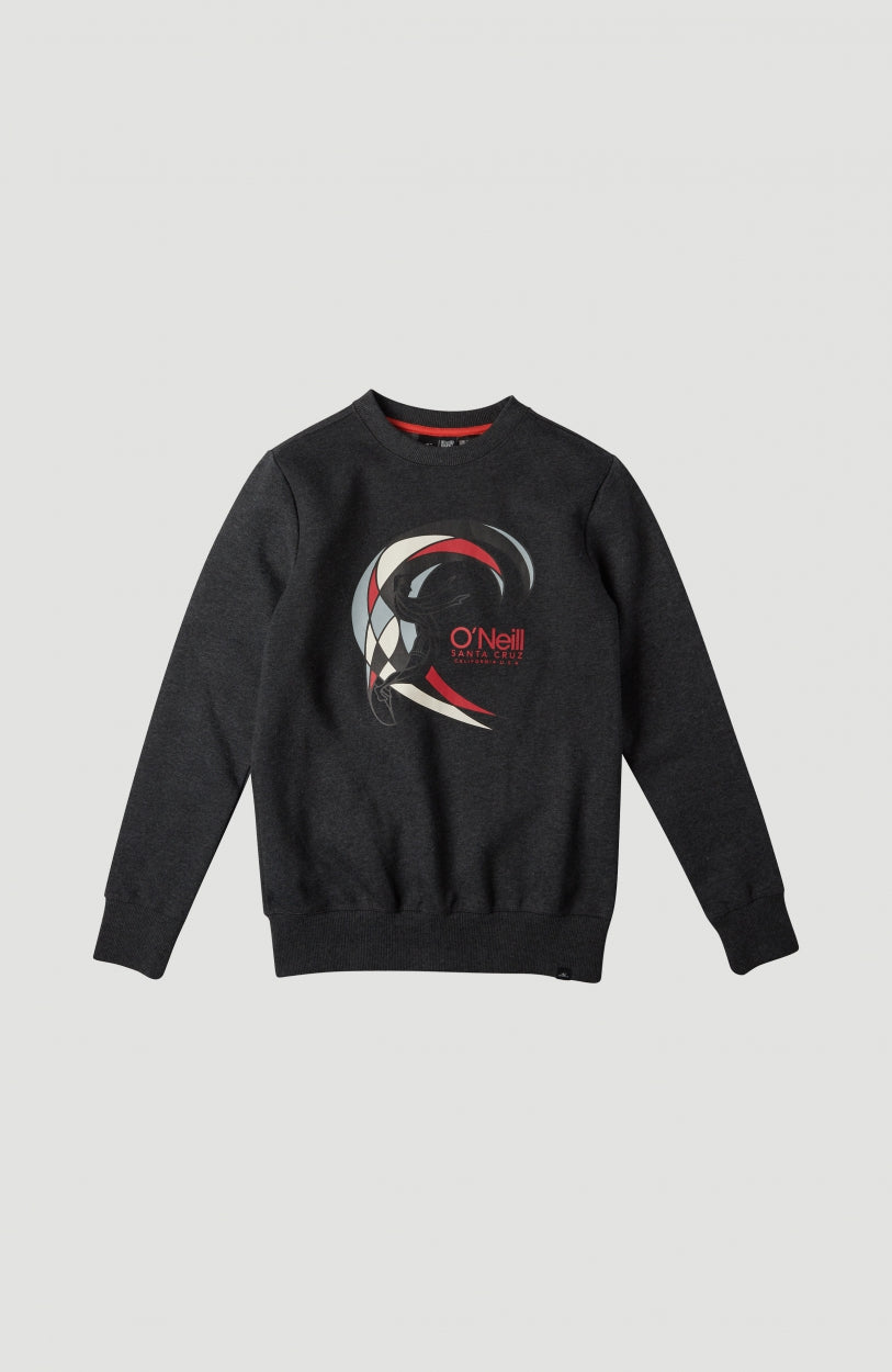 Circle Surfer Crew Sweatshirt | Dark Grey Melee -A
