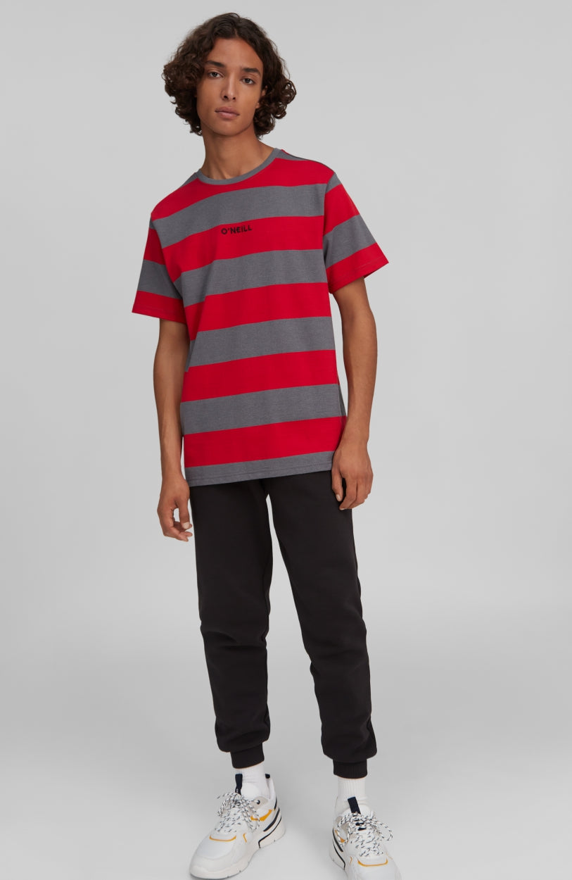 Block Stripe T-Shirt | Red With