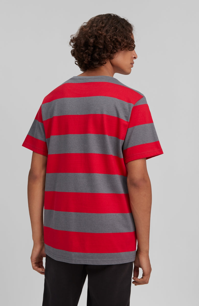 Block Stripe T-Shirt | Red With