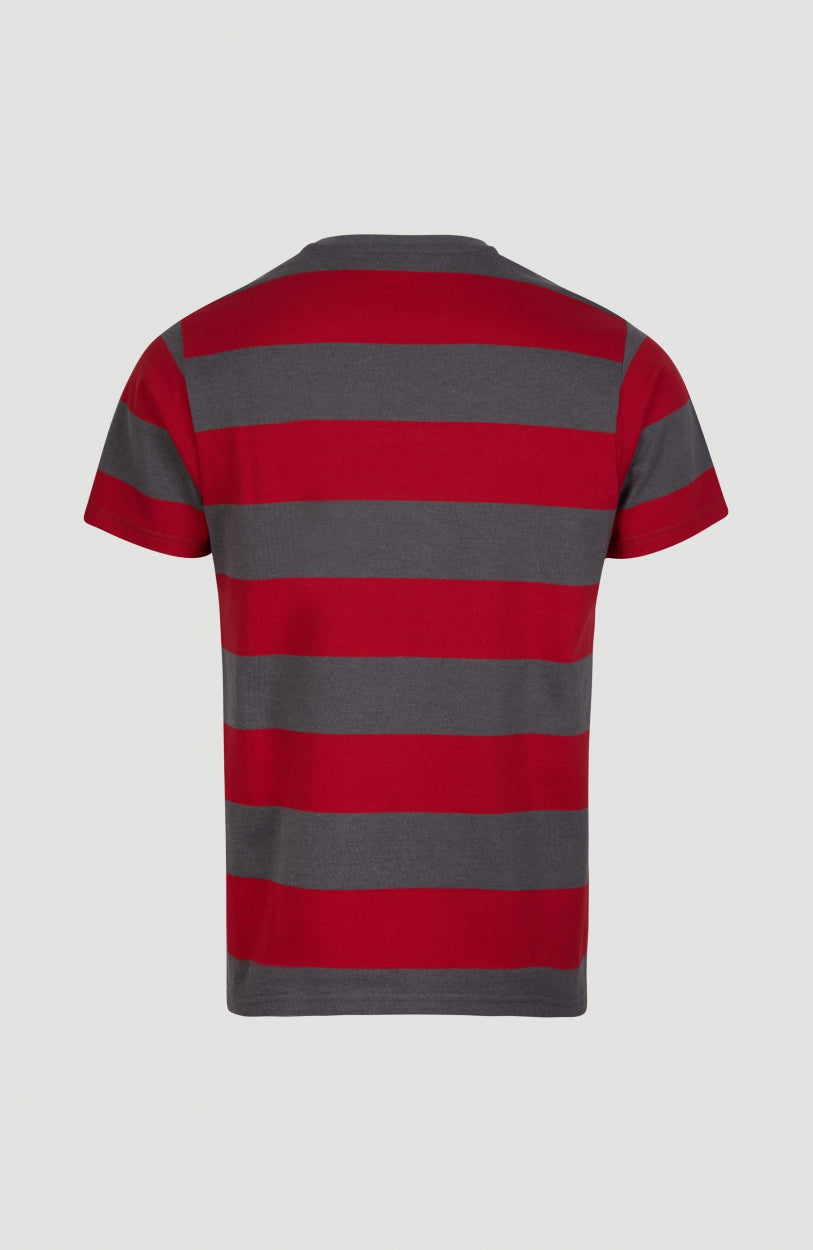 Block Stripe T-Shirt | Red With