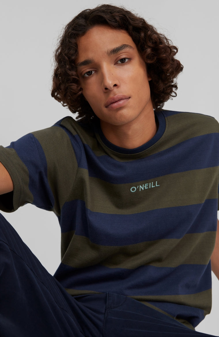 Block Stripe T-Shirt | Blue Print - A