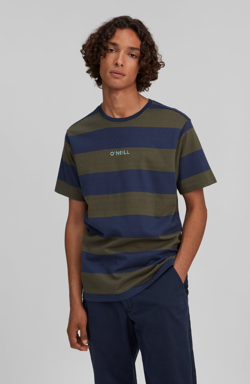Block Stripe T-Shirt | Blue Print - A